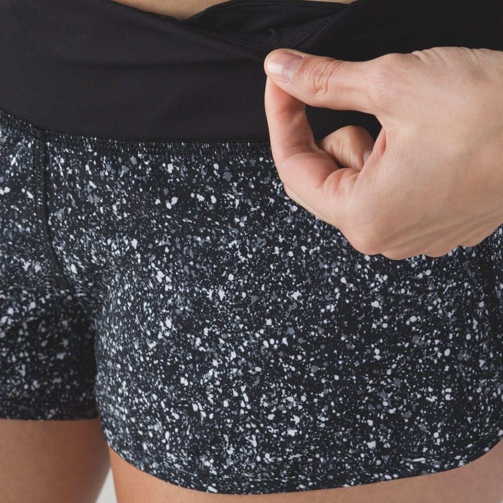 LULULEMON Speed Short - Size 8 - Splatter- VEUC